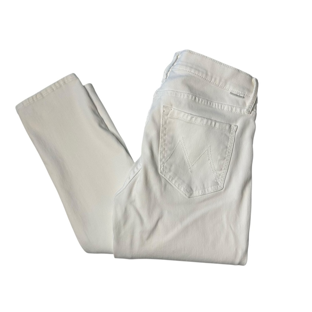 MOTHER The Charmer High Rise Skinny Jeans Glass Slipper White Size 25 - Picture 16 of 16